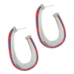 RED OCEAN WAVE EARRINGS