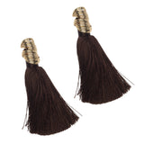 COIL MUSE BLACK TASSEL EARRINGS (PRE-ORDER TAKES 15 DAYS)