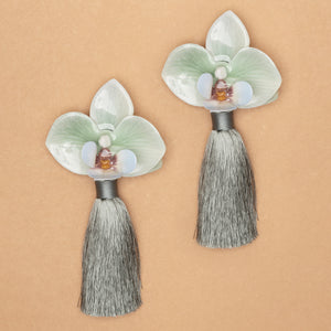 AMAZONITE BLOOM TASSEL EARRINGS (PRE-ORDER TAKES 15 DAYS)