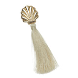 GOLD CONCHA IVORY TASSEL EARRINGS (PRE-ORDER TAKES 15 DAYS)