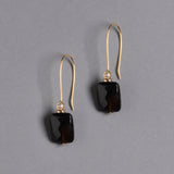 BLACK BAGUETTE EARRINGS