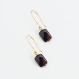 BLACK BAGUETTE EARRINGS