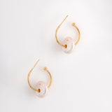 COIN PEARL HOOP EARRINGS