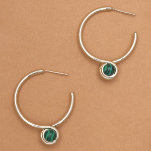 TWIST GREEN GOLD EARRINGS