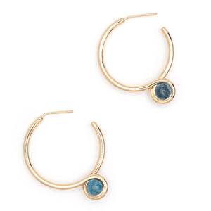 TWIST BLUE GOLD EARRINGS