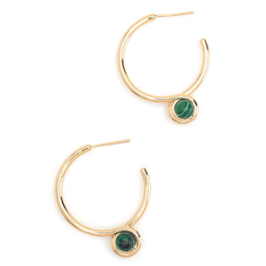 TWIST GREEN GOLD EARRINGS