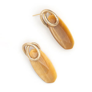 SAND STONE GEO EARRINGS