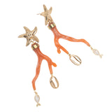 CORAL CHARM EARRINGS
