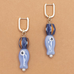 BLUE FISH DROP EARRINGS
