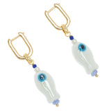 WHITE FISH DROP EARRINGS