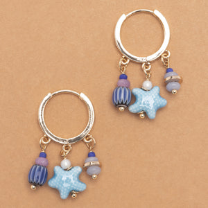 SEA BLUE CHARM EARRINGS