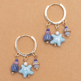 SEA BLUE CHARM EARRINGS