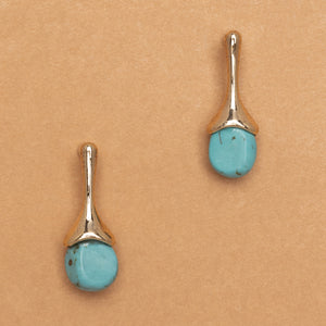 GEOMETRICAL TURQUOSIE DROP EARRINGS