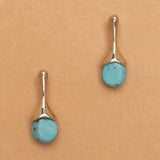 GEOMETRICAL TURQUOSIE DROP EARRINGS