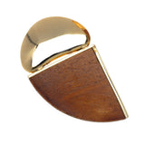 GEOMETRICAL BROWN GOLD EARRINGS
