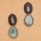 MOSS AGATE RESIN BEADS EARRING