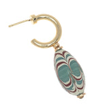 INDONESIAN BEADS WITH BRASS EARRINGS