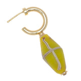 GREEN INDAIN BEADS WITH BRASS