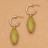 GREEN INDAIN BEADS WITH BRASS