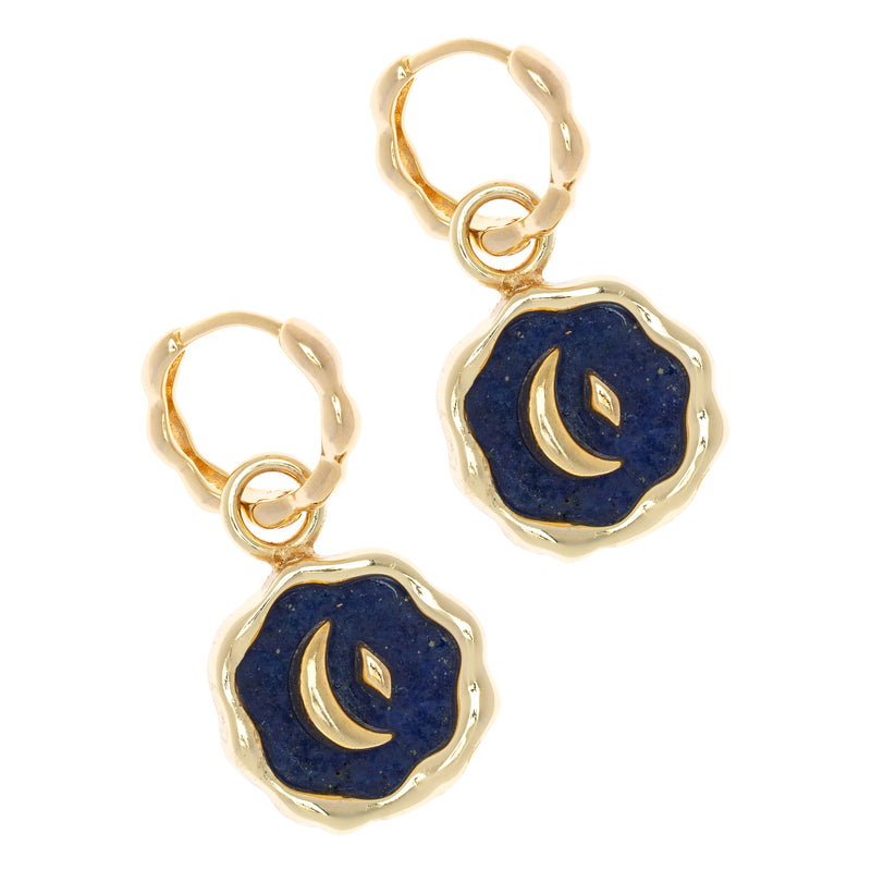 LAPIS LAZULI LUNE EARRINGS