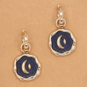 LAPIS LAZULI LUNE EARRINGS
