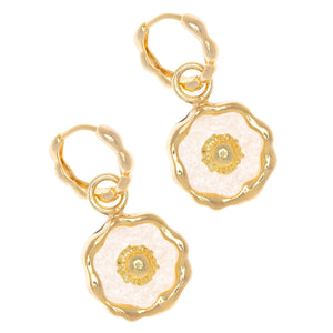 ROSE QUARTZ LUNE EARRINGS