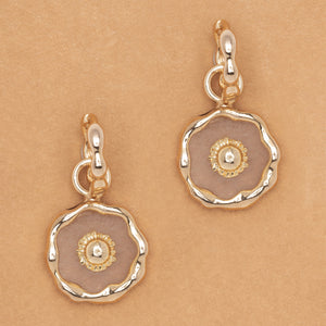 ROSE QUARTZ LUNE EARRINGS