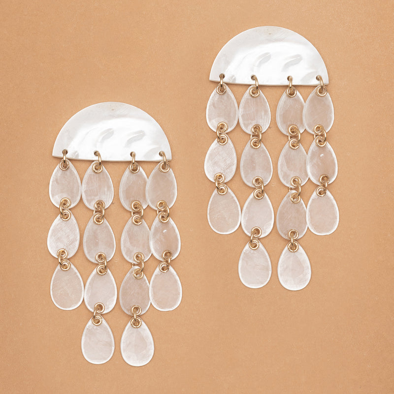 CAPIZ SHELL EARRINGS (PRE-ORDER TAKES 15 DAYS)