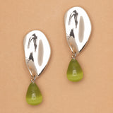 GREEN CATEYES GOLD EARRINGS (PRE-ORDER TAKES 15 DAYS)