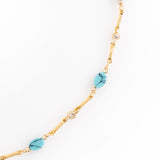 TURQUOISE GOLD DAINTY NECKLACE [FW24-D]