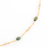 AMAZONITE GOLD DAINTY NECKLACE [FW24-D]