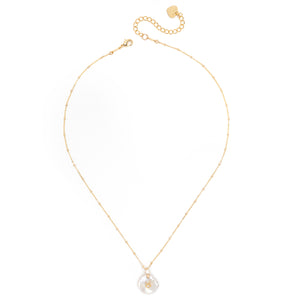 WHITE PEARL PENDANT NECKLACE