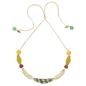 INDONESIAN BEADS GREEN AGATE NECKLACE