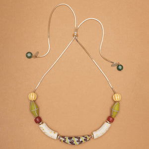 INDONESIAN BEADS GREEN AGATE NECKLACE