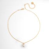 WHITE PEARL BEAD GOLD CHAIN NECKLACE