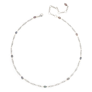 GREY PEARL RHODIUM NECKLACE