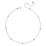 GREY PEARL RHODIUM NECKLACE