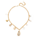 SANDY SHELL CHARM NECKLACE