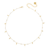 WHITE PEARL CHARM NECKLACE