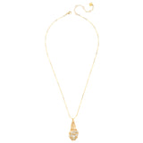 ROUND WHITE PEARL GOLD FISHNET NECKLACE