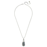RHODIUM STONE FISHNET NECKLACE