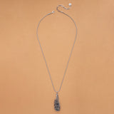 RHODIUM STONE FISHNET NECKLACE