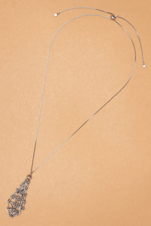 SILVER DREAM CATCHER NECKLACE