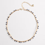 LAPIS BEAD CHAIN NECKLACE