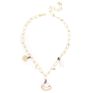CONUS CHARM GOLD LINK NECKLACE