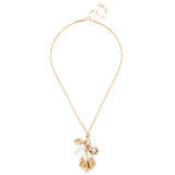 WHITE PEACH CHARM GOLD NECKLACE