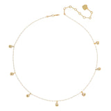 WHITE PEARL GOLD CHARM NECKLACE