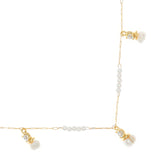 WHITE PEARL FISH CHARM NECKLACE