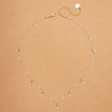 WHITE PEARL FISH CHARM NECKLACE
