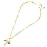 WHITE PEARL CHARM NECKLACE